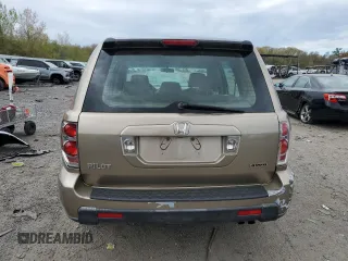 2006 Honda Pilot LX with VIN 2HKYF18166H504228, listed as a Copart auction lot 54903525 with 205,922 mi miles and Clean Title. Bid and sale history available at carsss.com. Image 6.