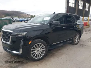 2023 Cadillac Escalade 4WD Premium Luxury with VIN 1GYS4BKL9PR226344, listed as a IAAI auction lot 41844884 with 45,019 mi miles and . Bid and sale history available at DreamBid. Image 2.