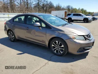 2013 Honda Civic EX with VIN 2HGFB2F8XDH506211, listed as a Copart auction lot 53776415 with 70,290 mi miles and Salvage Title. Bid and sale history available at DreamBid. Image 4.