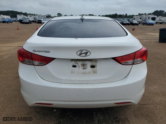 2012 Hyundai Elantra GLS PZEV with VIN 5NPDH4AE3CH142605, listed as a Copart auction lot 52125445 with 134,487 mi miles and Clean Title. Bid and sale history available at carsss.com. Image 6.