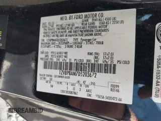 2013 Ford Mustang V6 with VIN 1ZVBP8AM7D5203672, listed as a IAAI auction lot 42104121 with 215,815 mi miles. Bid and sale history available at carsss.com. Image 9.