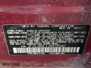 2018 Subaru Forester Limited with VIN JF2SJARC1JH478540, listed as a IAAI auction lot 41611451 with 39,223 mi miles. Bid and sale history available at carsss.com. Image 9.