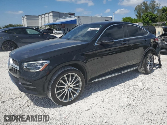 2021 Mercedes-Benz GLC 300 z VIN W1N0J8EB1MF989055, wystawiony jako Copart lot #54819555 z przebiegiem 38 450 mil mil oraz Szkoda całkowita • Salvage title. Historia ofert i sprzedaży dostępna na DreamBid. Obrazek 1.