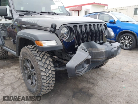 2022 Jeep Wrangler Willys Sport with VIN 1C4GJXAN7NW252931, listed as a IAAI auction lot 40972143 with 12,823 mi miles and . Bid and sale history available at DreamBid. Image 6.
