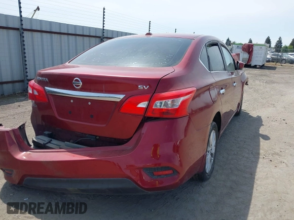 2018 Nissan Sentra SV with VIN 3N1AB7APXJY257700, listed as a IAAI auction lot 36090284 with Not Provided miles. Bid and sale history available at carsss.com. Image 4.