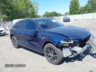2019 Audi Q8 Prestige with VIN WA1FVBF13KD033878, listed as a IAAI auction lot 41461807 with 53,697 mi miles. Bid and sale history available at carsss.com. Image 1.