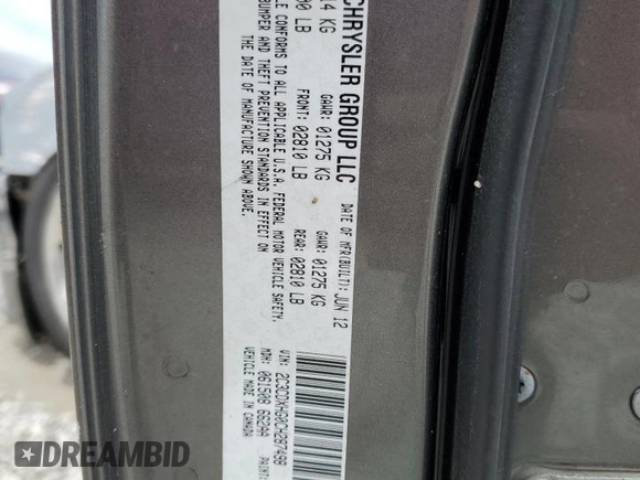 2012 Dodge Charger SXT with VIN 2C3CDXHG0CH287498, listed as a Copart auction lot 64081684 with 0 mi miles and Salvage Title. Bid and sale history available at carsss.com. Image 12.