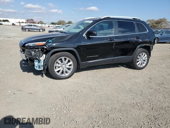 2017 Jeep Cherokee Limited with VIN 1C4PJLDS8HW644153, listed as a Copart auction lot 88955005 with 66,159 mi miles and Salvage Title. Bid and sale history available at carsss.com. Image 1.