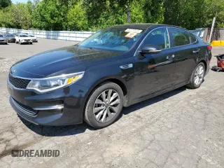 2016 Kia Optima LX with VIN 5XXGT4L39GG067207, listed as a Copart auction lot 58777845 with 82,609 mi miles and Salvage title. Bid and sale history available at DreamBid. Image 1.