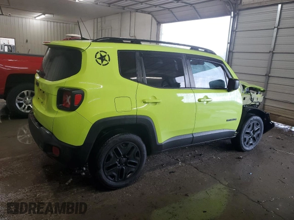 2018 Jeep Renegade Sport with VIN ZACCJBAB8JPH59058, listed as a Copart auction lot 52894125 with 191,622 mi miles and Salvage title. Bid and sale history available at DreamBid. Image 3.