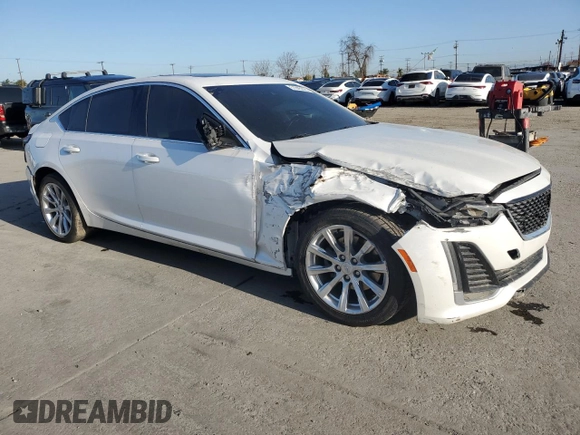 2020 Cadillac CT5 Luxury with VIN 1G6DW5RK0L0120793, listed as a Copart auction lot 51845225 with 57,041 mi miles and Salvage Title. Bid and sale history available at DreamBid. Image 4.