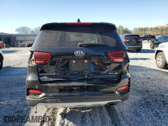 2019 Kia Sorento EX Sport V6 with VIN 5XYPH4A55KG503738, listed as a Copart auction lot 85773814 with 107,046 mi miles and Salvage Title. Bid and sale history available at carsss.com. Image 6.