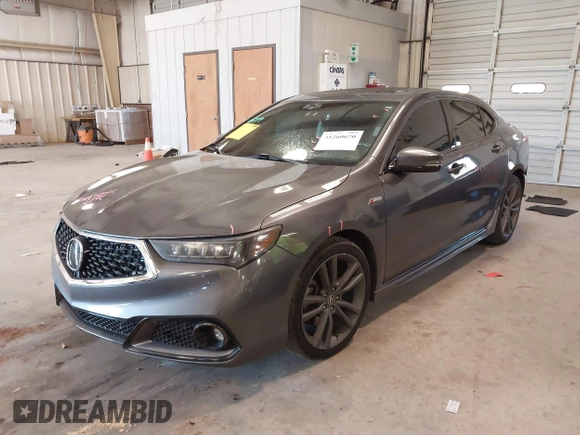 2019 Acura TLX w/A-Spec Pkg with VIN 19UUB1F66KA001827, listed as a IAAI auction lot 41260670 with 89,683 mi miles. Bid and sale history available at carsss.com. Image 2.
