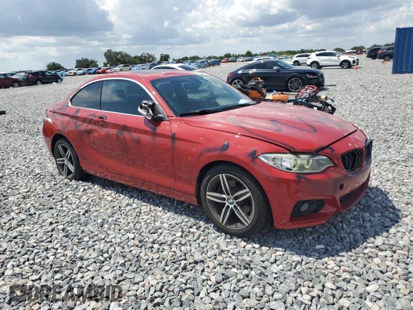 2017 BMW 2 Series 230i with VIN WBA2F9C37HV664597, listed as a Copart auction lot 58743925 with 40,537 mi miles and Salvage title. Bid and sale history available at DreamBid. Image 4.
