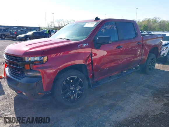 2021 Chevrolet Silverado 1500 LT Trail Boss with VIN 1GCPYFED3MZ381916, listed as a IAAI auction lot 42032978 with 20,734 mi miles and . Bid and sale history available at DreamBid. Image 2.