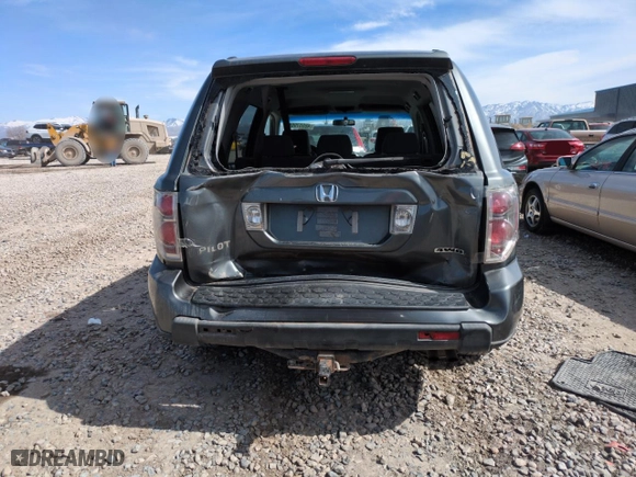 2008 Honda Pilot EX with VIN 5FNYF18428B032315, listed as a Copart auction lot 48557965 with 211,956 mi miles and Salvage Title. Bid and sale history available at carsss.com. Image 6.