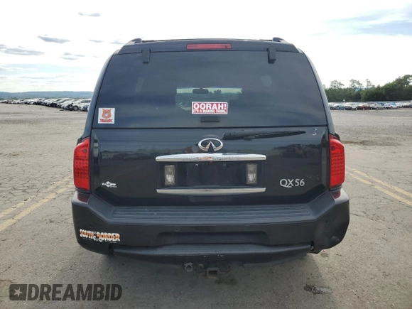 2007 Infiniti QX56 with VIN 5N3AA08C57N803676, listed as a Copart auction lot 60159054 with 216,320 mi miles and Salvage Title. Bid and sale history available at carsss.com. Image 6.