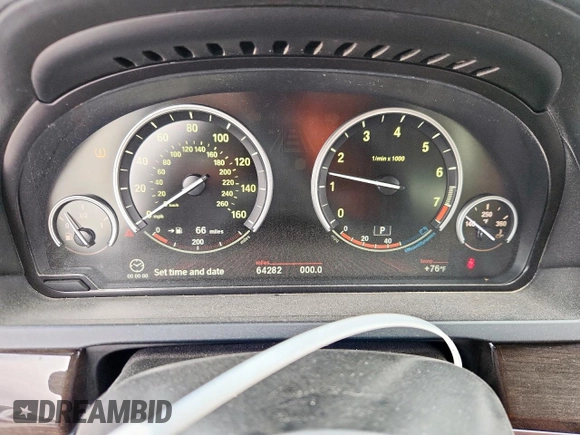 2012 BMW 7 Series 750Li xDrive with VIN WBAKC8C5XCC436134, listed as a Copart auction lot 63144905 with 64,282 mi miles and Salvage title. Bid and sale history available at DreamBid. Image 9.