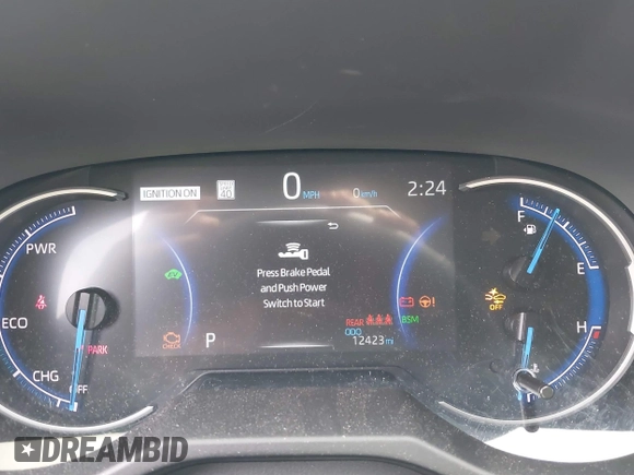 2024 Toyota RAV4 Hybrid LE with VIN 2T3UWRFV4RW219138, listed as a IAAI auction lot 42268211 with 12,423 mi miles and . Bid and sale history available at DreamBid. Image 7.