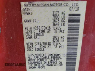 2010 Nissan Titan SE with VIN 1N6BA0CH0AN325143, listed as a Copart auction lot 66860214 with 77,033 mi miles and Salvage Title. Bid and sale history available at carsss.com. Image 12.
