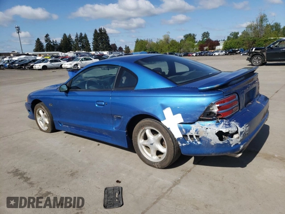 1995 Ford Mustang GT with VIN 1FALP42T1SF201743, listed as a Copart auction lot 49738905 with 187,644 mi miles and Salvage title. Bid and sale history available at DreamBid. Image 2.