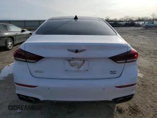2018 Genesis G80 Sport with VIN KMHGN4JB1JU233446, listed as a Copart auction lot 44555625 with 89,291 mi miles and Salvage title. Bid and sale history available at DreamBid. Image 6.