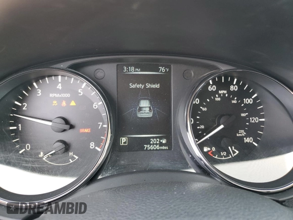 2017 Nissan Rogue SL with VIN 5N1AT2MT3HC751952, listed as a Copart auction lot 60842915 with 75,606 mi miles and Salvage title. Bid and sale history available at DreamBid. Image 9.