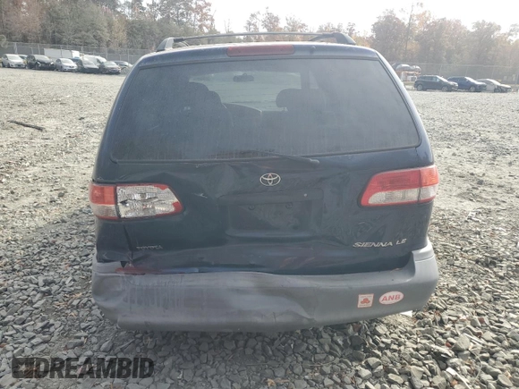 2002 Toyota Sienna LE with VIN 4T3ZF13C32U499019, listed as a Copart auction lot 78539864 with 191,055 mi miles and Salvage Title. Bid and sale history available at carsss.com. Image 6.