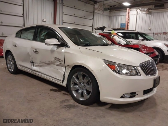 2013 Buick LaCrosse Premium 1 with VIN 1G4GF5E32DF295131, listed as a IAAI auction lot 41316399 with 157,108 mi miles. Bid and sale history available at carsss.com. Image 1.
