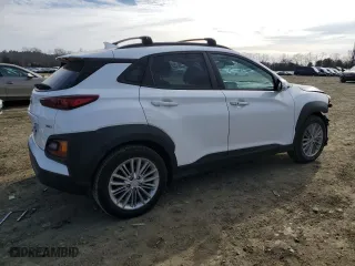 2021 Hyundai Kona SEL Plus with VIN KM8K6CAA1MU743664, listed as a Copart auction lot 46178635 with 80,343 mi miles and Salvage Title. Bid and sale history available at carsss.com. Image 3.