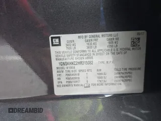 2017 Chevrolet Suburban LT z VIN 1GNSKHKC2HR315082, wystawiony jako IAAI lot #41545420 z przebiegiem 117 565 mil mil oraz . Historia ofert i sprzedaży dostępna na DreamBid. Obrazek 9.