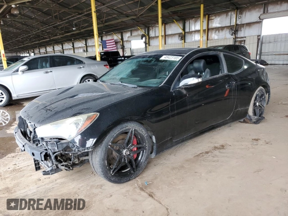 2016 Hyundai Genesis Coupe Ultimate with VIN KMHHU6KJ7GU133157, listed as a Copart auction lot 48423185 with Not provided miles and Salvage title. Bid and sale history available at DreamBid. Image 1.