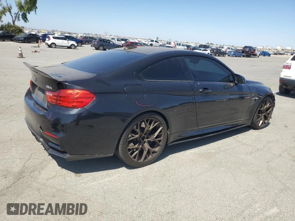 2015 BMW M4 with VIN WBS3R9C50FK333819, listed as a Copart auction lot 61105565 with 168,932 mi miles and Salvage title. Bid and sale history available at DreamBid. Image 3.