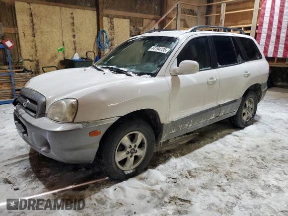 2006 Hyundai Santa Fe GLS with VIN KM8SC73D56U069948, listed as a Copart auction lot 44194725 with 155,194 mi miles and Clean Title. Bid and sale history available at carsss.com. Image 1.