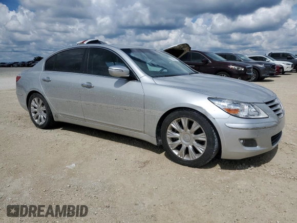 2009 Hyundai Genesis with VIN KMHGC46E79U043624, listed as a Copart auction lot 73968914 with 0 mi miles and Salvage Title. Bid and sale history available at carsss.com. Image 4.