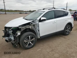 2018 Toyota RAV4 XLE with VIN 2T3RFREV2JW733050, listed as a Copart auction lot 53114585 with Not Provided miles and Salvage Title. Bid and sale history available at carsss.com. Image 1.
