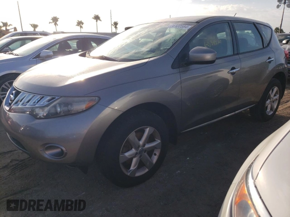 2009 Nissan Murano S with VIN JN8AZ18U29W102034, listed as a Copart auction lot 76122594 with 60,342 mi miles and Salvage Title. Bid and sale history available at carsss.com. Image 1.