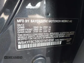 2013 BMW 7 Series 750Li xDrive z VIN WBAYF8C58DD141658, wystawiony jako IAAI lot #42327776 z przebiegiem 130 428 mil mil oraz . Historia ofert i sprzedaży dostępna na DreamBid. Obrazek 9.