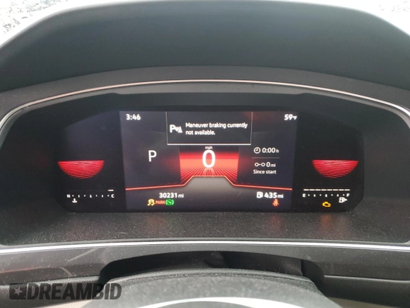 2022 Volkswagen Tiguan SE R-Line Black with VIN 3VVCB7AX9NM054396, listed as a Copart auction lot 52229505 with 30,231 mi miles and Non repairable. Bid and sale history available at DreamBid. Image 9.