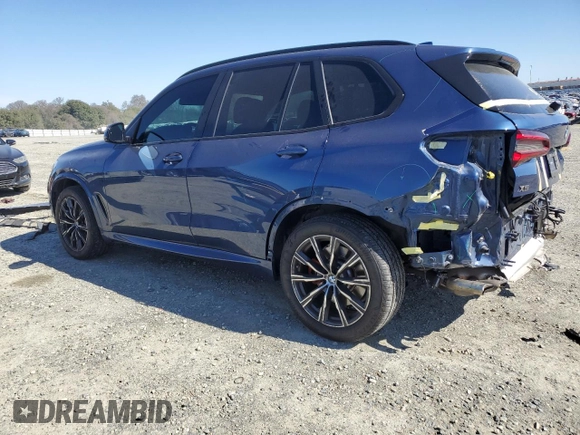 2021 BMW X5 M50i with VIN 5UXJU4C06M9G60154, listed as a Copart auction lot 46370285 with 54,221 mi miles and Salvage Title. Bid and sale history available at carsss.com. Image 2.