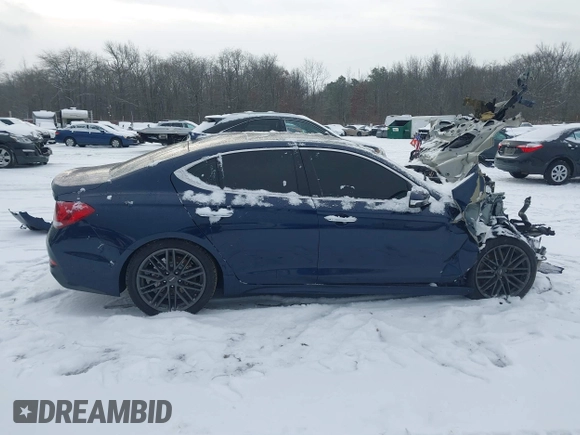 2019 Genesis G70 2.0T Advanced with VIN KMTG34LA3KU031693, listed as a IAAI auction lot 41143730 with 76,138 mi miles. Bid and sale history available at carsss.com. Image 13.