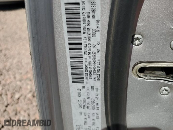 2017 Ram 1500 Express with VIN 1C6RR6FG4HS790897, listed as a Copart auction lot 53168595 with 141,759 mi miles and Salvage title. Bid and sale history available at DreamBid. Image 12.