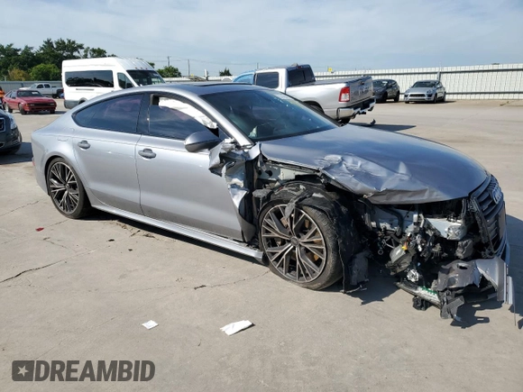 2017 Audi A7 Premium Plus with VIN WAUW2AFC6HN039280, listed as a Copart auction lot 55143424 with Not Provided miles and Salvage Title. Bid and sale history available at carsss.com. Image 4.
