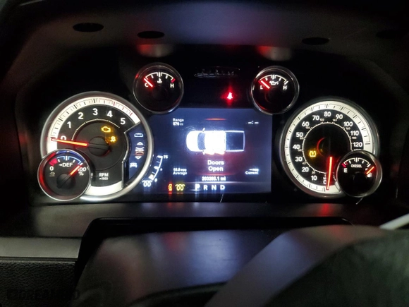 2015 Ram 2500 Laramie with VIN 3C6UR5FL2FG582524, listed as a Copart auction lot 45217265 with 203,285 mi miles and Salvage Title. Bid and sale history available at carsss.com. Image 9.