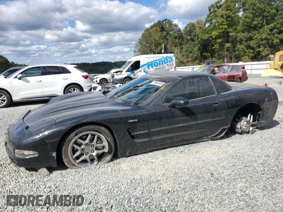 2003 Chevrolet Corvette Z06 with VIN 1G1YY12SX35132165, listed as a Copart auction lot 75960994 with 145,382 mi miles and Salvage Title. Bid and sale history available at carsss.com. Image 1.