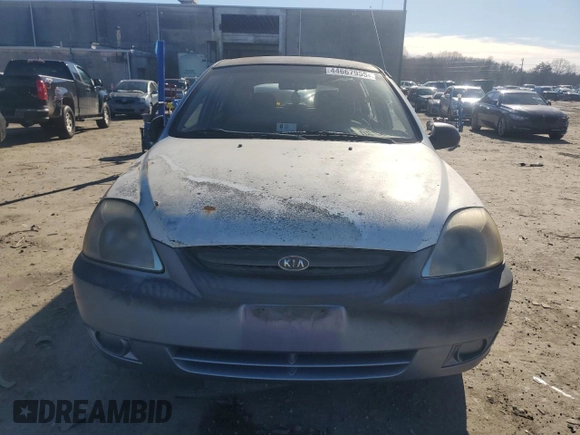 2004 Kia Rio with VIN KNADC165646193322, listed as a Copart auction lot 44667955 with 174,387 mi miles and Clean Title. Bid and sale history available at carsss.com. Image 5.