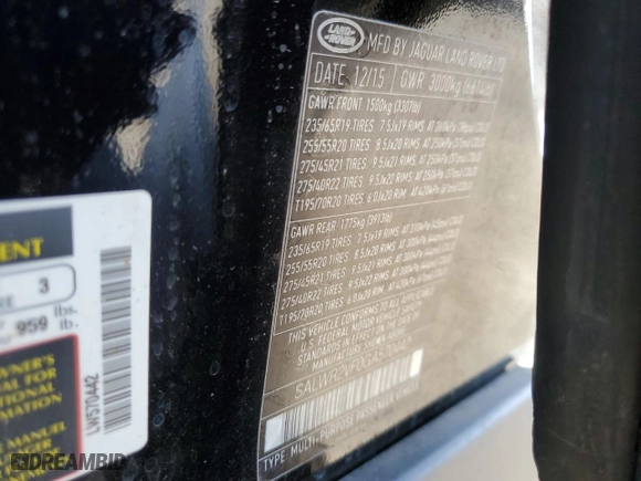 2016 Land Rover Range Rover Sport V6 HSE with VIN SALWR2VF0GA570442, listed as a Copart auction lot 42490245 with NaN miles and Clean Title. Bid and sale history available at carsss.com. Image 13.