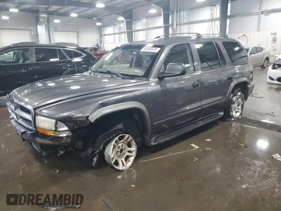 2003 Dodge Durango SLT Plus z VIN 1D4HS58N93F507834, wystawiony jako Copart lot #44948525 z przebiegiem 214 267 mil mil oraz Szkoda całkowita • Salvage title. Historia ofert i sprzedaży dostępna na DreamBid. Obrazek 1.