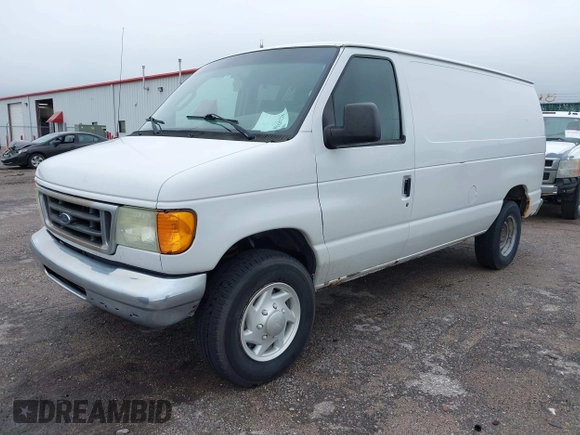 2007 Ford Econoline Cargo Commercial with VIN 1FTNE24W87DA46762, listed as a IAAI auction lot 42345539 with 195,079 mi miles and . Bid and sale history available at DreamBid. Image 2.