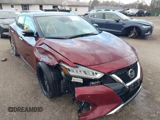 2020 Nissan Maxima Platinum with VIN 1N4AA6FV1LC377694, listed as a IAAI auction lot 40997776 with 14,321 mi miles and . Bid and sale history available at DreamBid. Image 6.